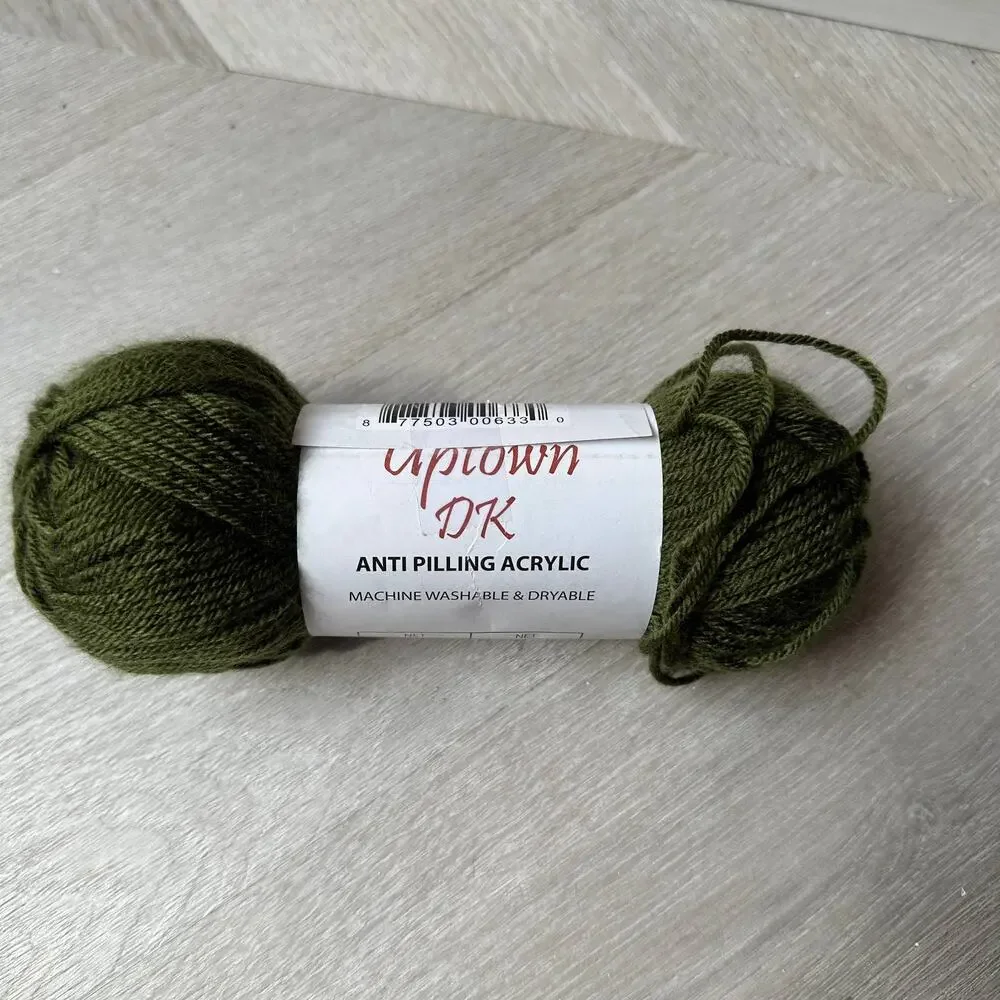 Uptown DK Anti Pilling Acrylic Yarn Root Green Color 113 Machine Wash Universal